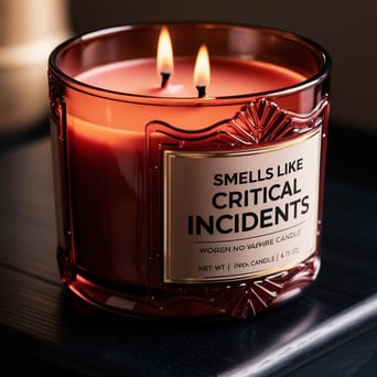 smells like critical incidents candle